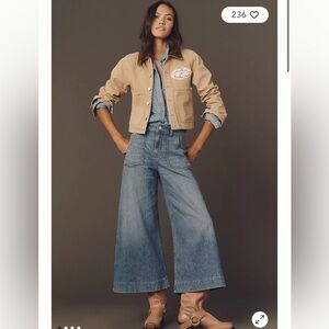 NWT! Pilcro Sienna Crop High-Rise Wide-Leg Jeans from Anthropologie